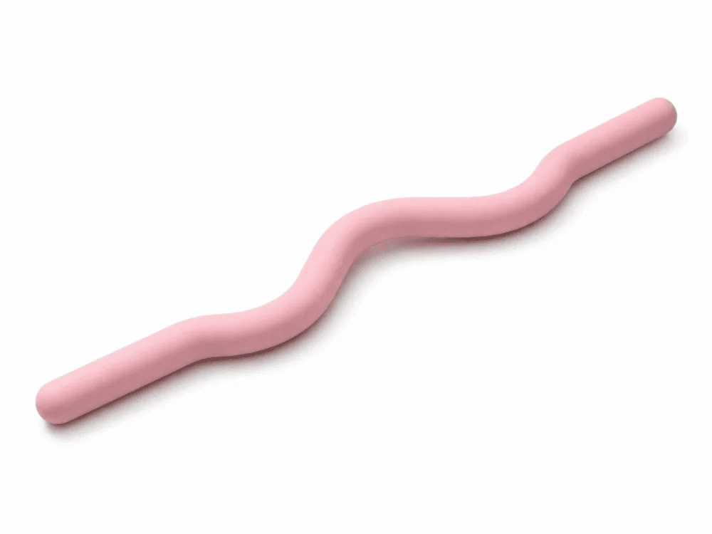 TRUESTEEL Zakřivená činka Pilates Stick Růžová Váha: 6,8 kg, Délka: 90 cm