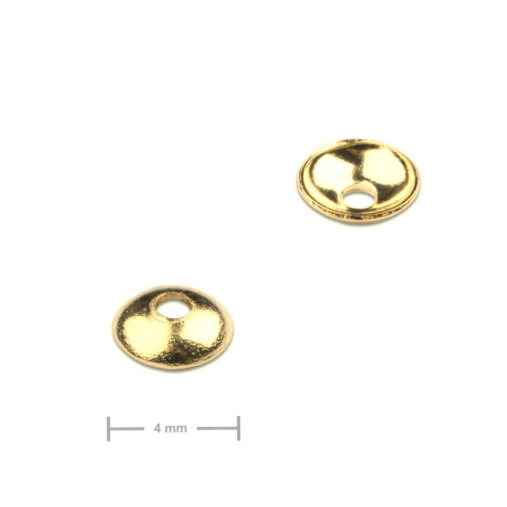 Kaplík z chirurgické oceli 4 mm v barvě zlata - 15 ks