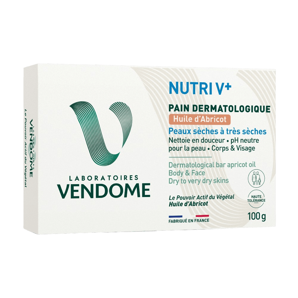 VENDOME NUTRI V+ Dermatologické mýdlo s meruňkovým olejem 100 g