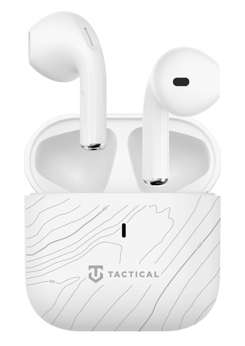 Bezdrátová sluchátka Tactical StrikePods Bug 2.0 Arctic bílá