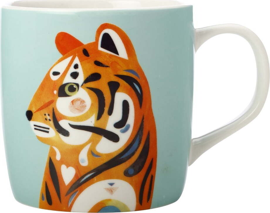 Modrý porcelánový hrnek Maxwell & Williams Pete Cromer Tiger, 375 ml
