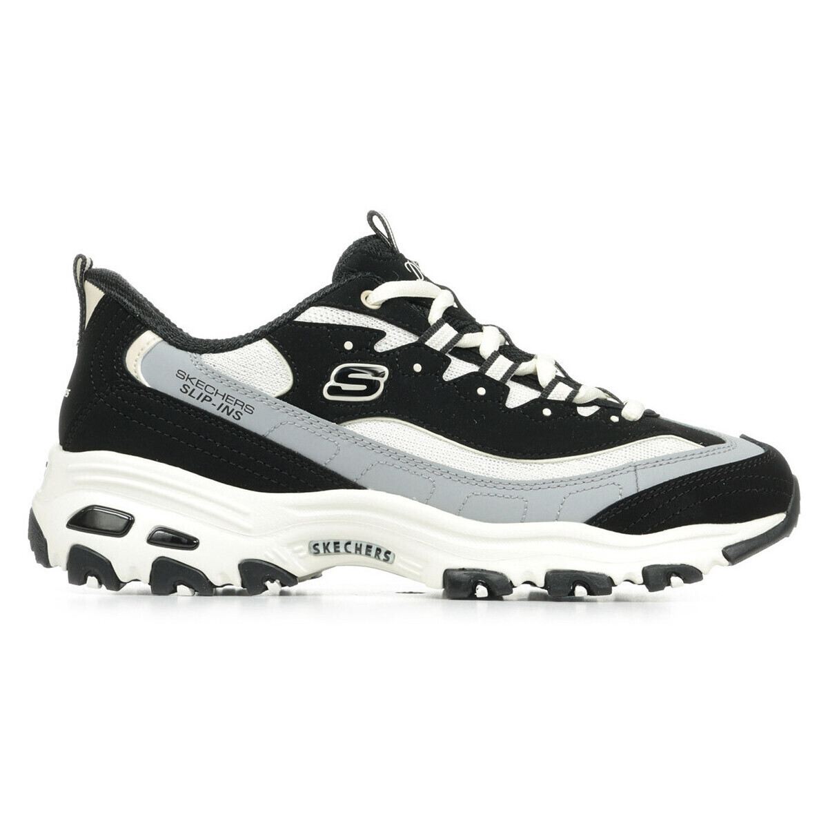 Skechers  D'Lites Smooth Nostalgia Slip Ins  Černá