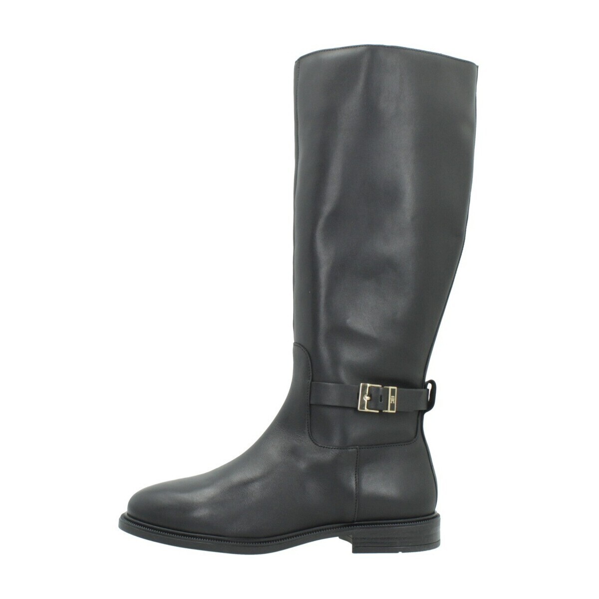Tommy Hilfiger  Fw0fw09572 Buckle Leather Knee Boot  Černá