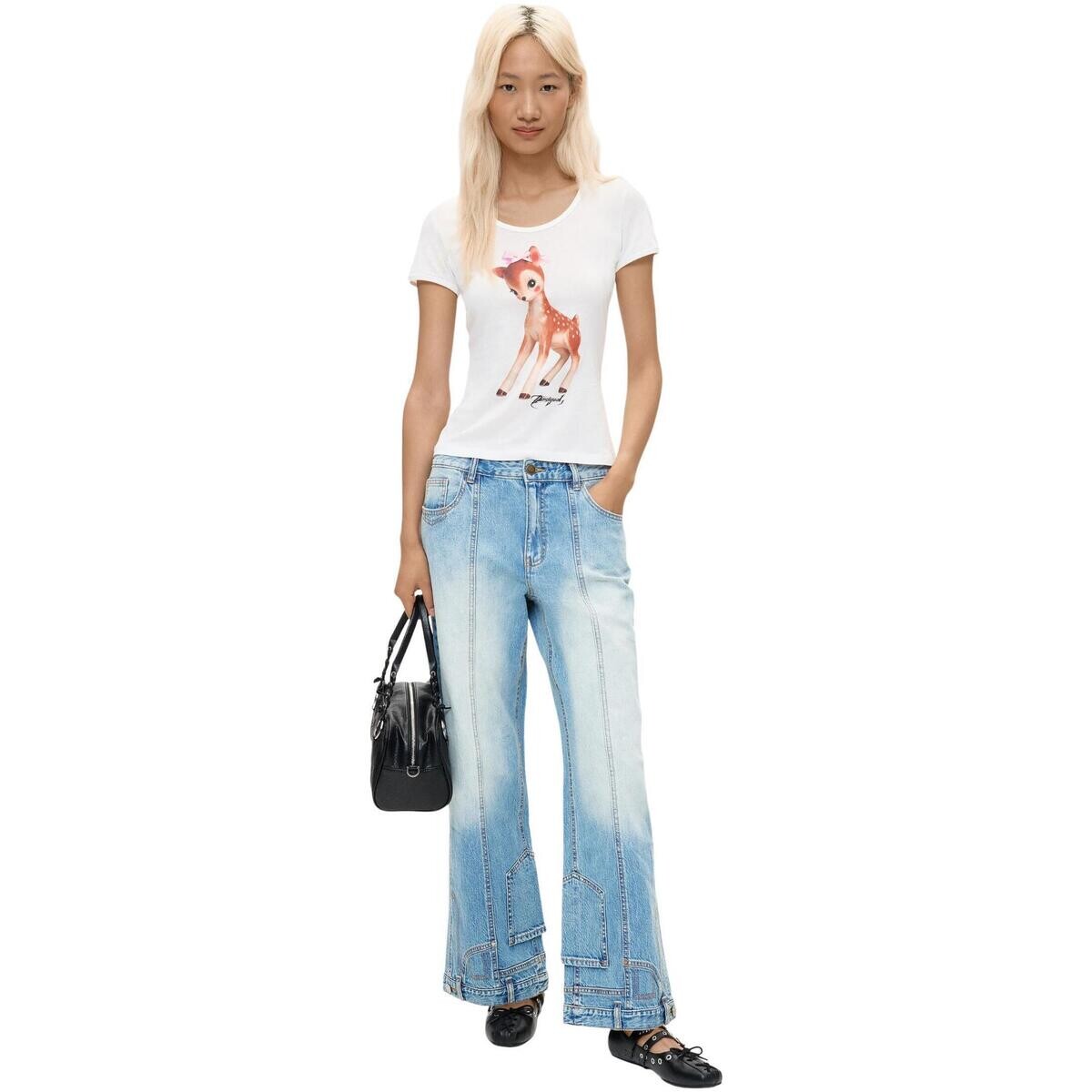 Desigual DENIM_INVERT 26WWDD17 Modrá