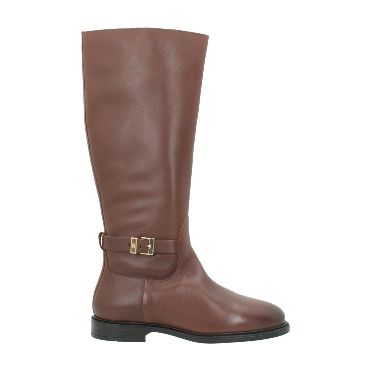 Tommy Hilfiger  Fw0fw09572 Buckle Leather Knee Boot  Hnědá