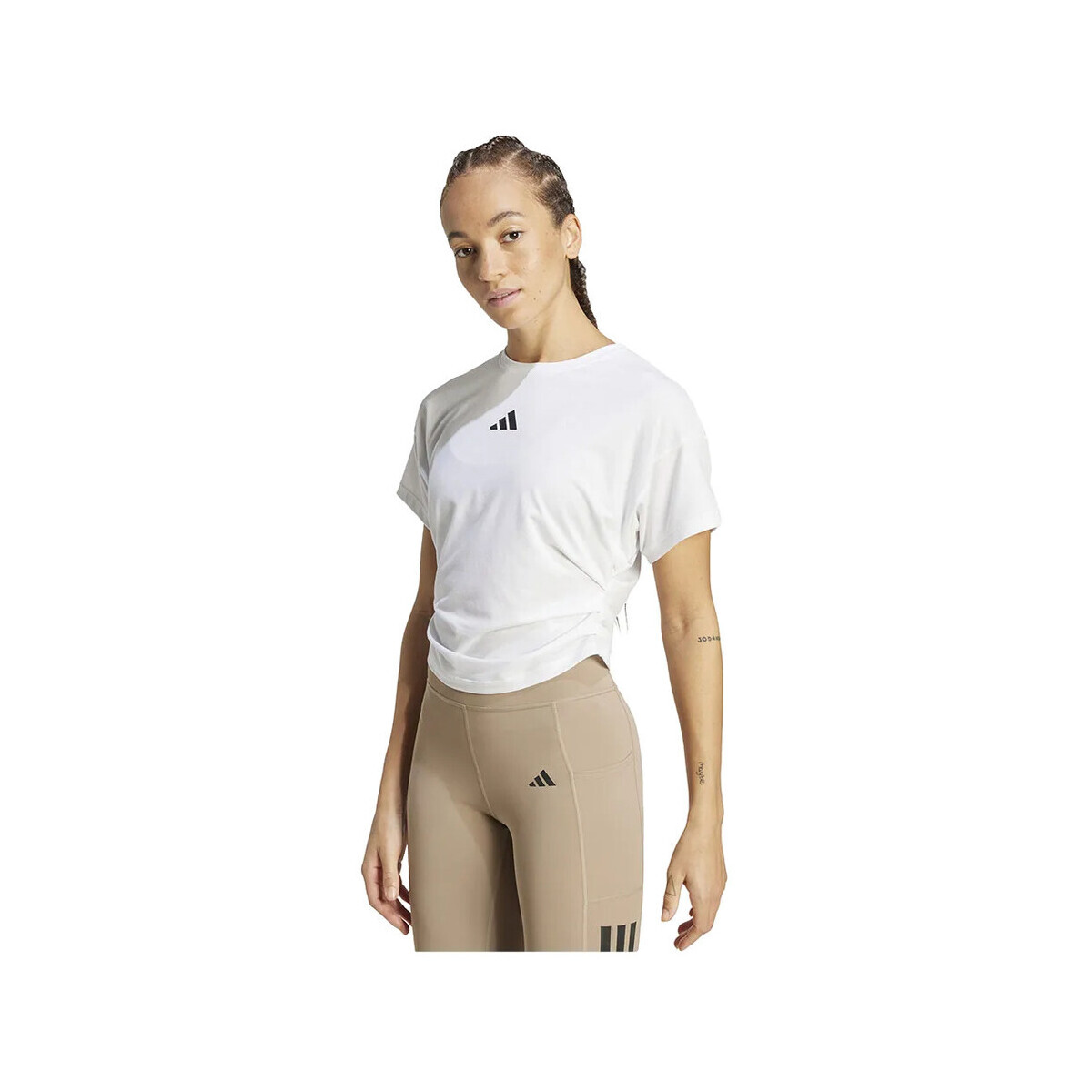 adidas  T-shirt  Power Short Sleeve T-shirt en polyester recyclé  Bílá
