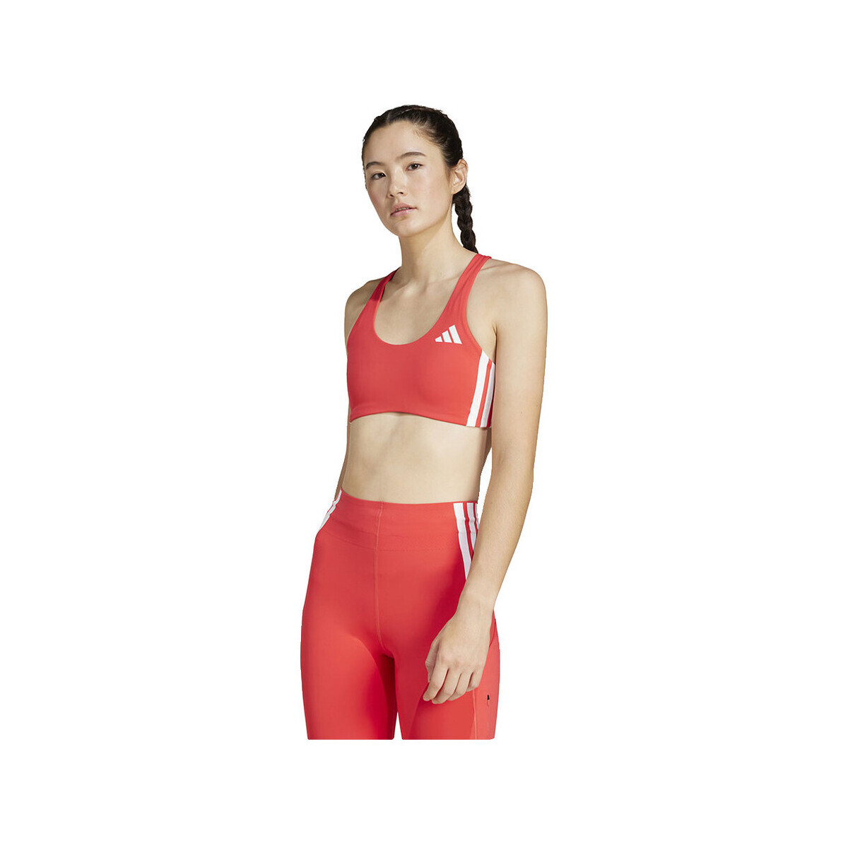 adidas  Brassière  Adizero Run Medium Impact coussinets amovibles  Červená
