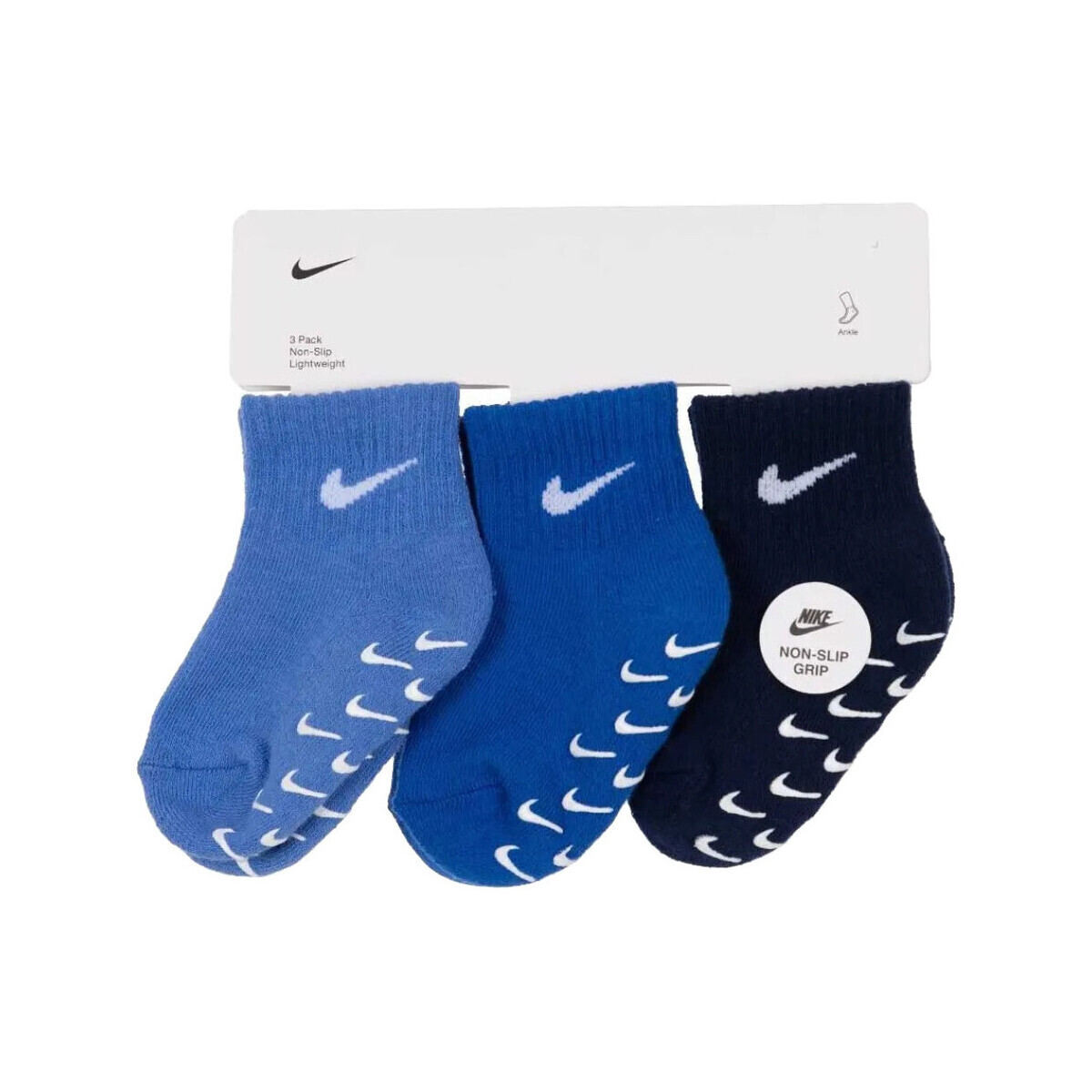 Nike  Chaussettes  gripper s quarter bleu 3 paires  Modrá