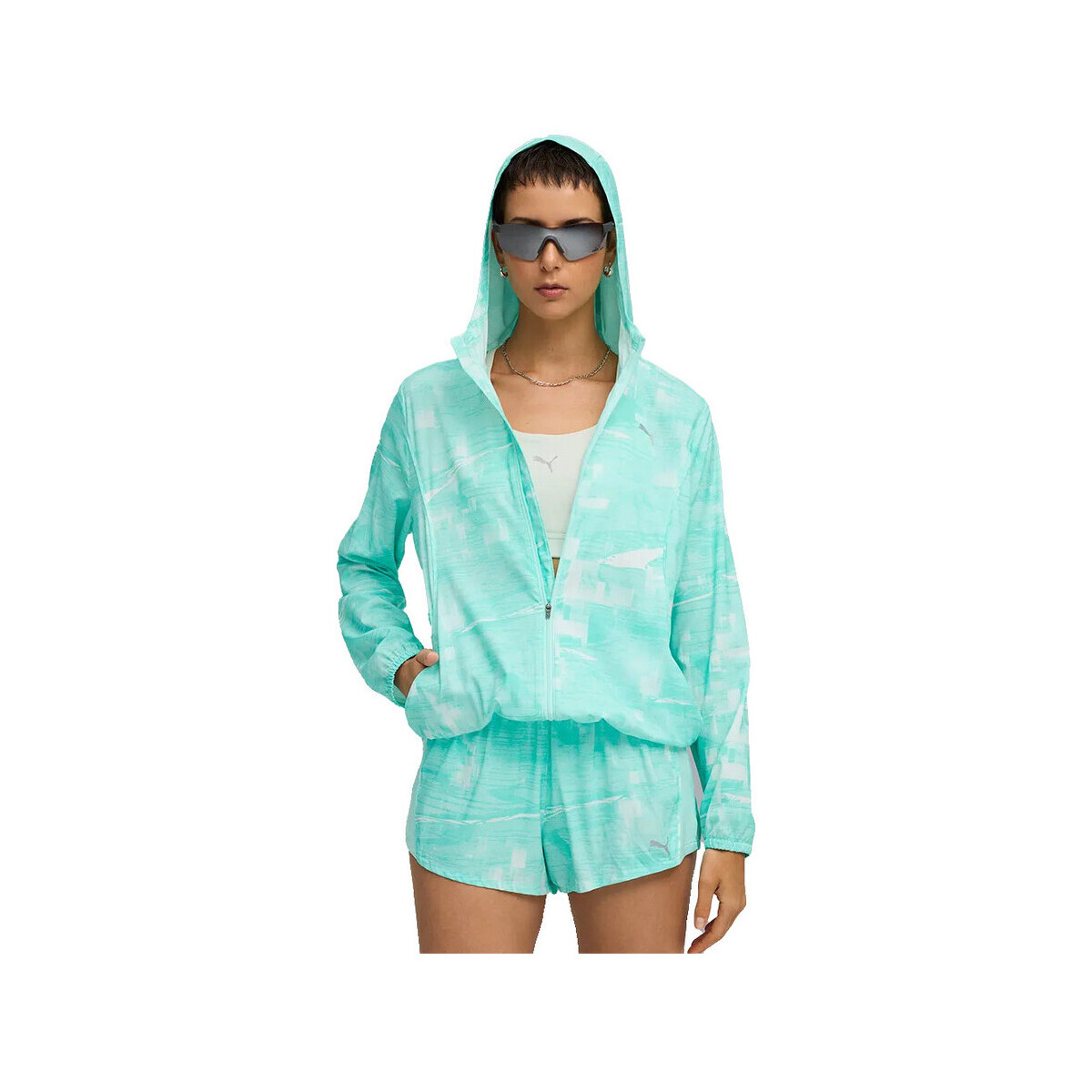 Puma  Veste  Velocity Aop vert en tissu tricoté  Zelená