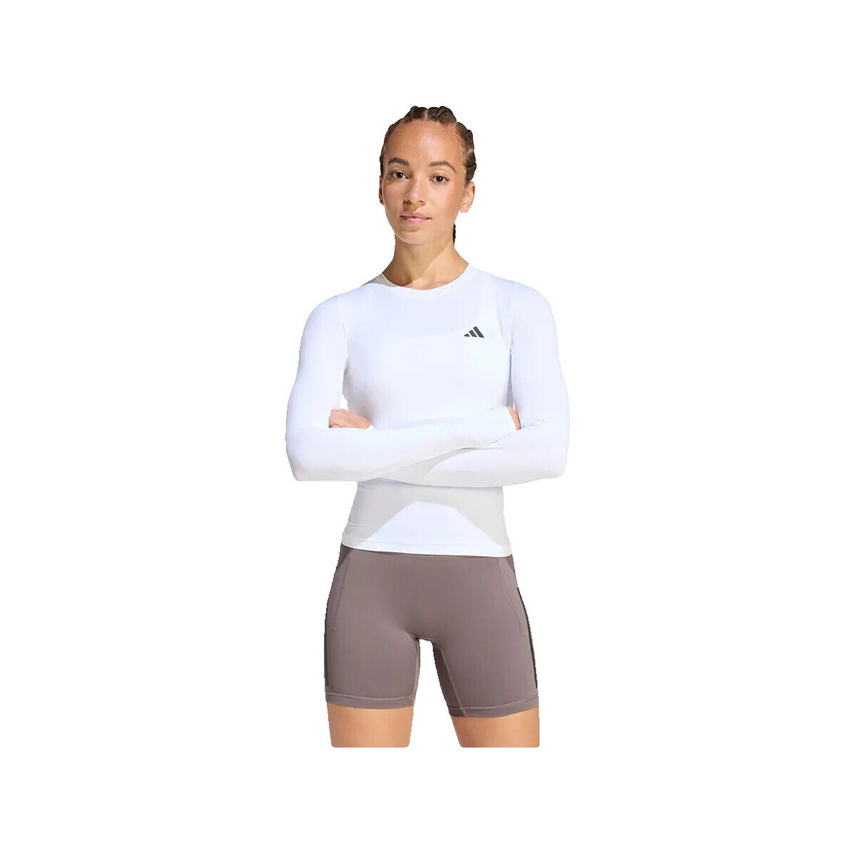 adidas  T-shirt  Power Essentials Workout Contour élasticité  Bílá