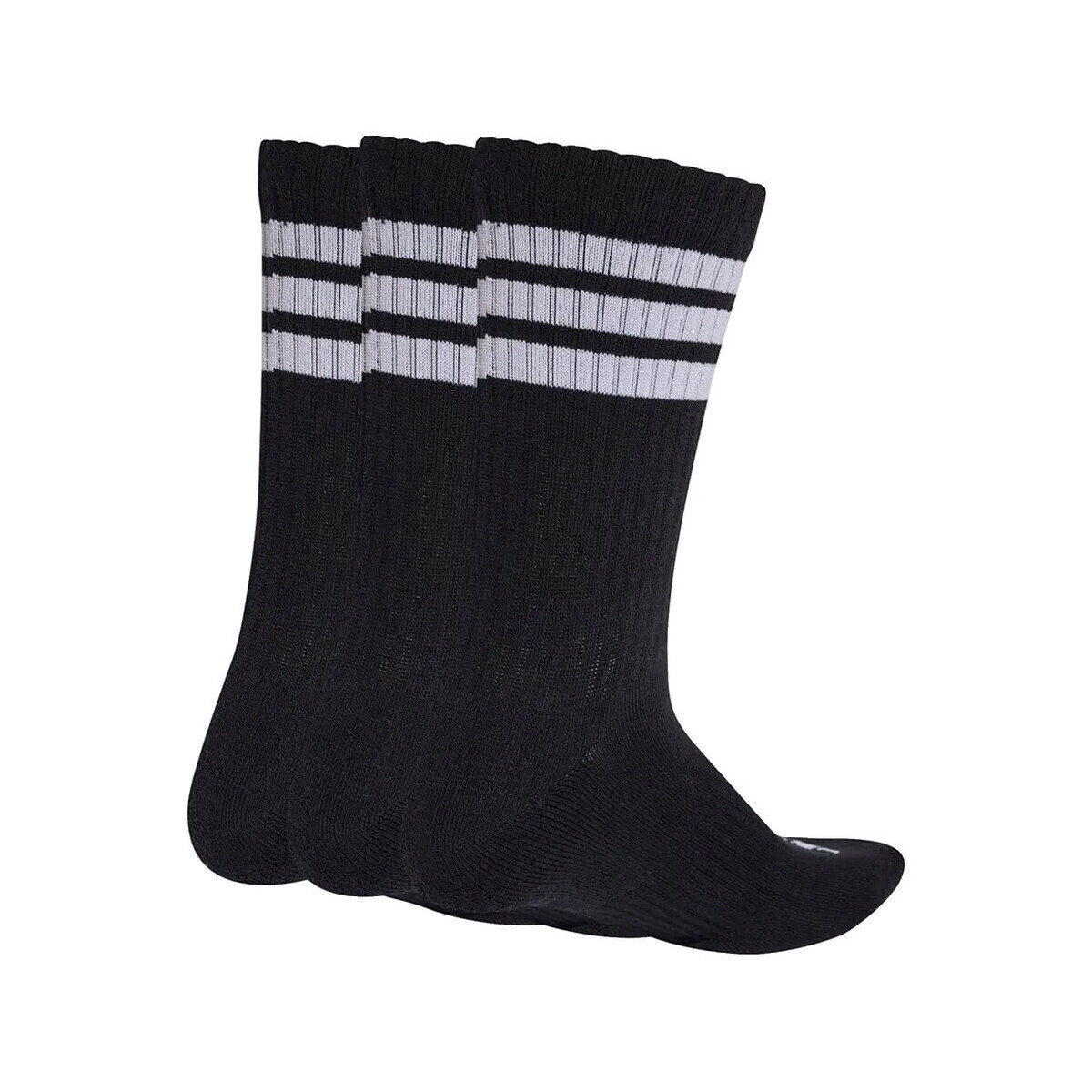 adidas  Chaussettes  3-stripes cushioned noir/blanc  Černá