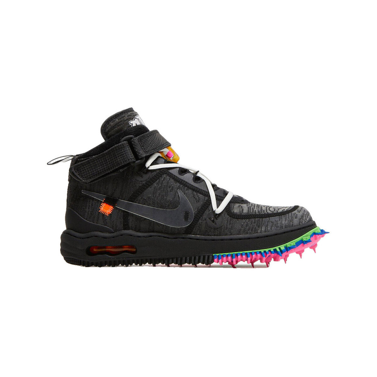 Nike  Baskets  air force 1 mid off-white clear black maille noire  Černá
