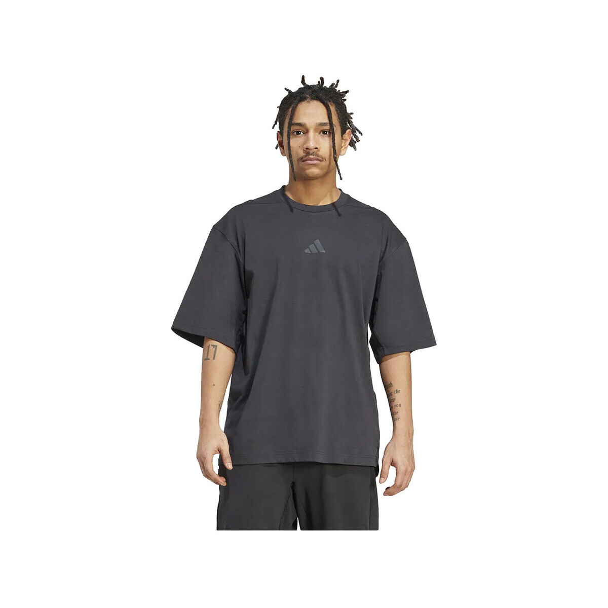 adidas  T-shirt  Power Oversize 74% coton, 26% polyester recyclé  Šedá