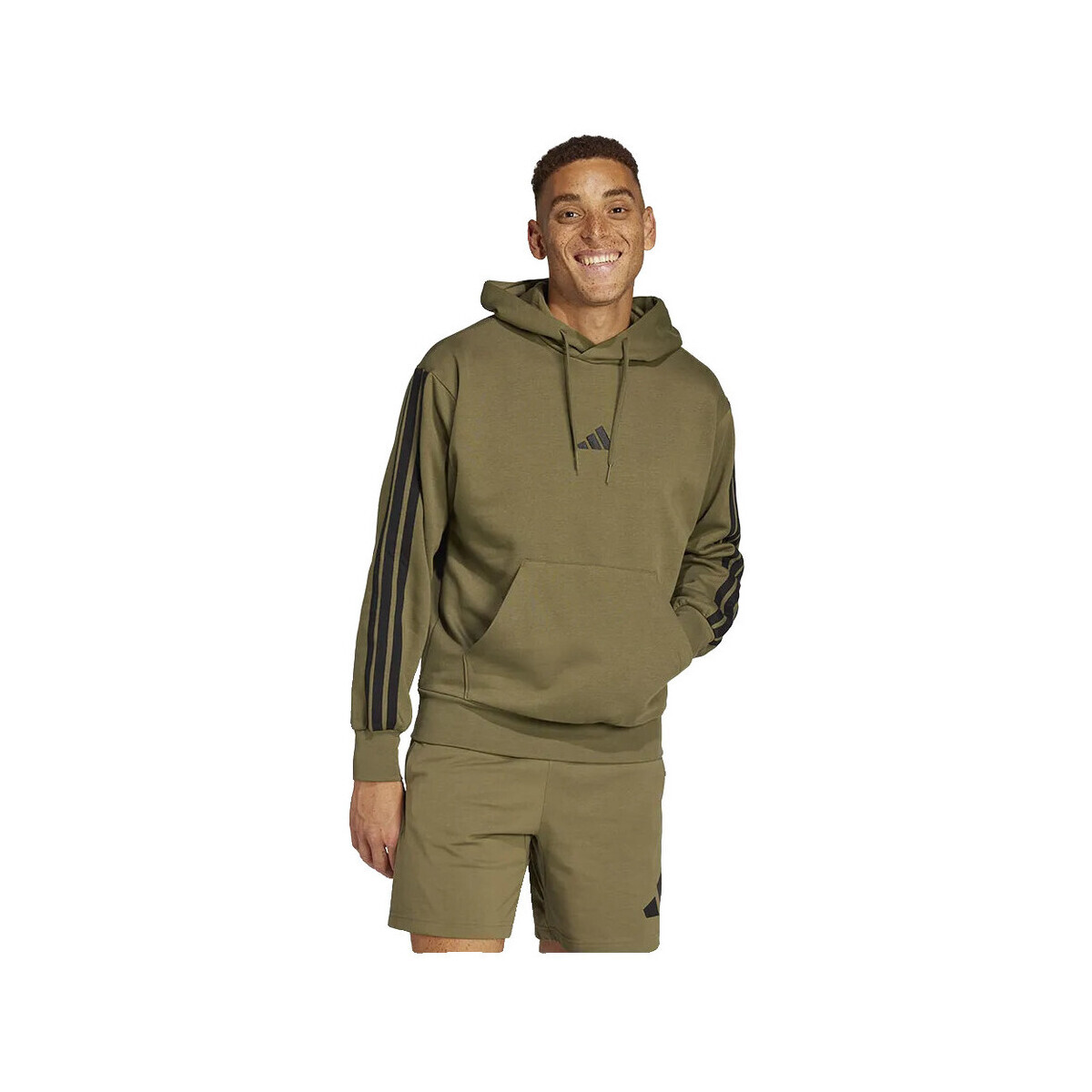 adidas  Sweatshirts  Essentials 3 Stripes molleton doux  Zelená