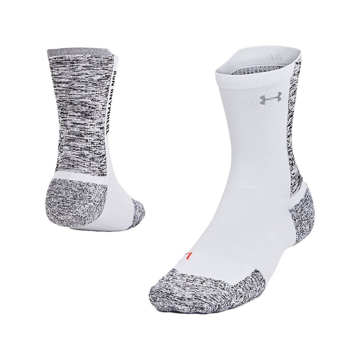 Under Armour  Chaussettes longues  Ad Run Cushion anti-odeurs  Bílá