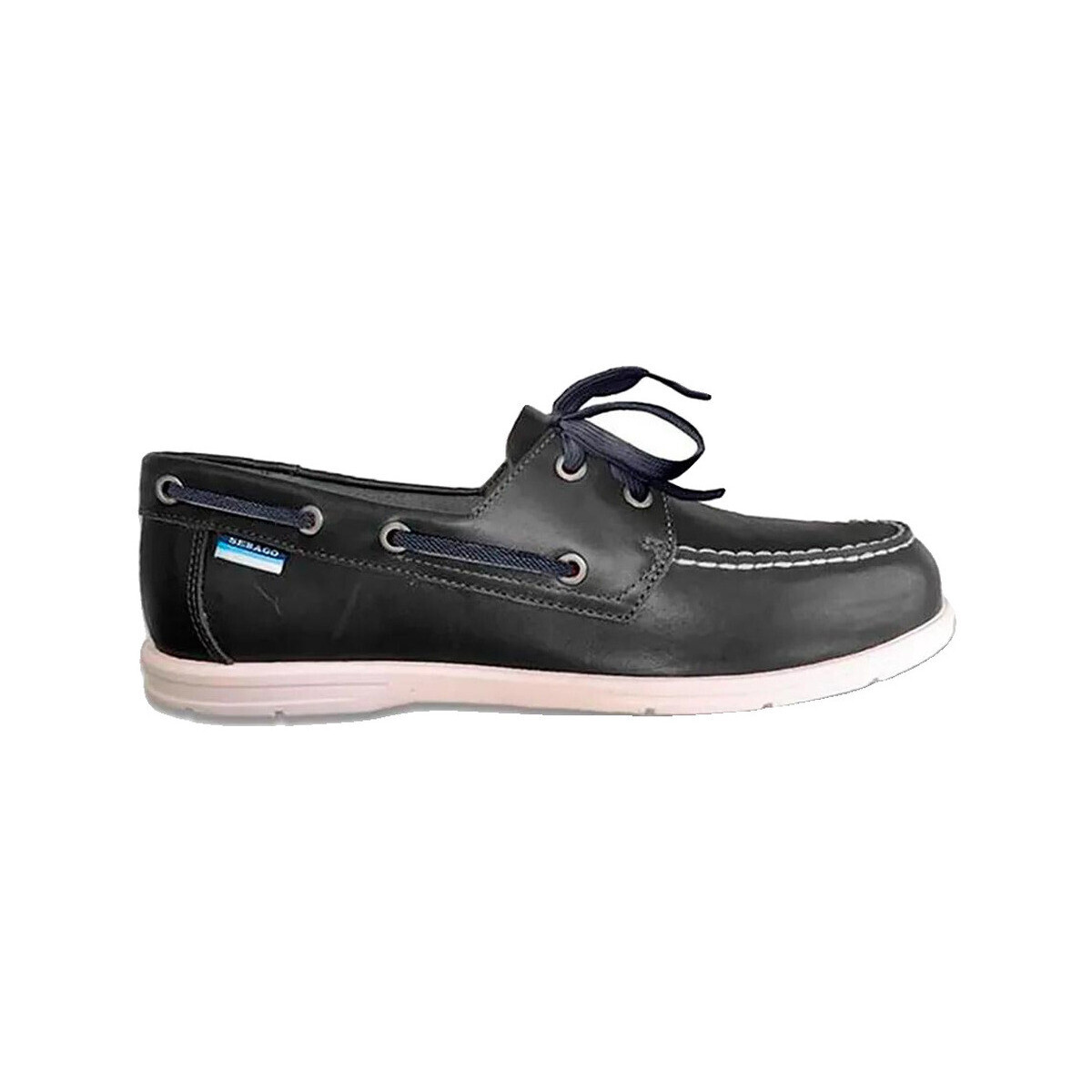 Sebago  Chaussures de pont  Meridian cuir pleine fleur  Modrá