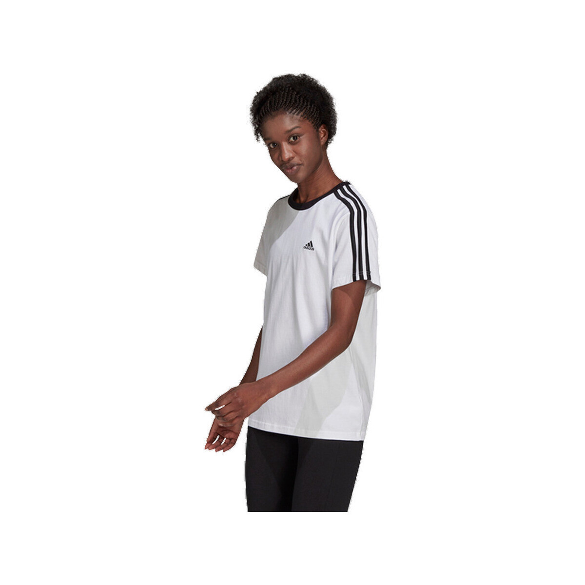 adidas  T-shirt  Essentials 3 Stripes coupe ample  Černá