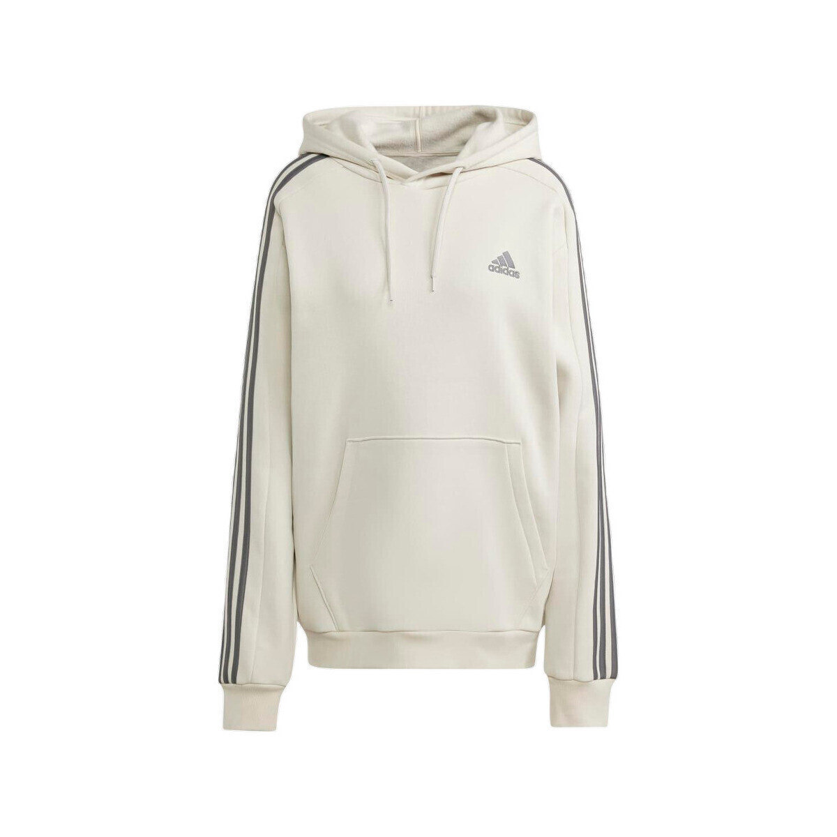 adidas  Sweat à capuche  Essentials Fleece 3 Stripes coton  Šedá