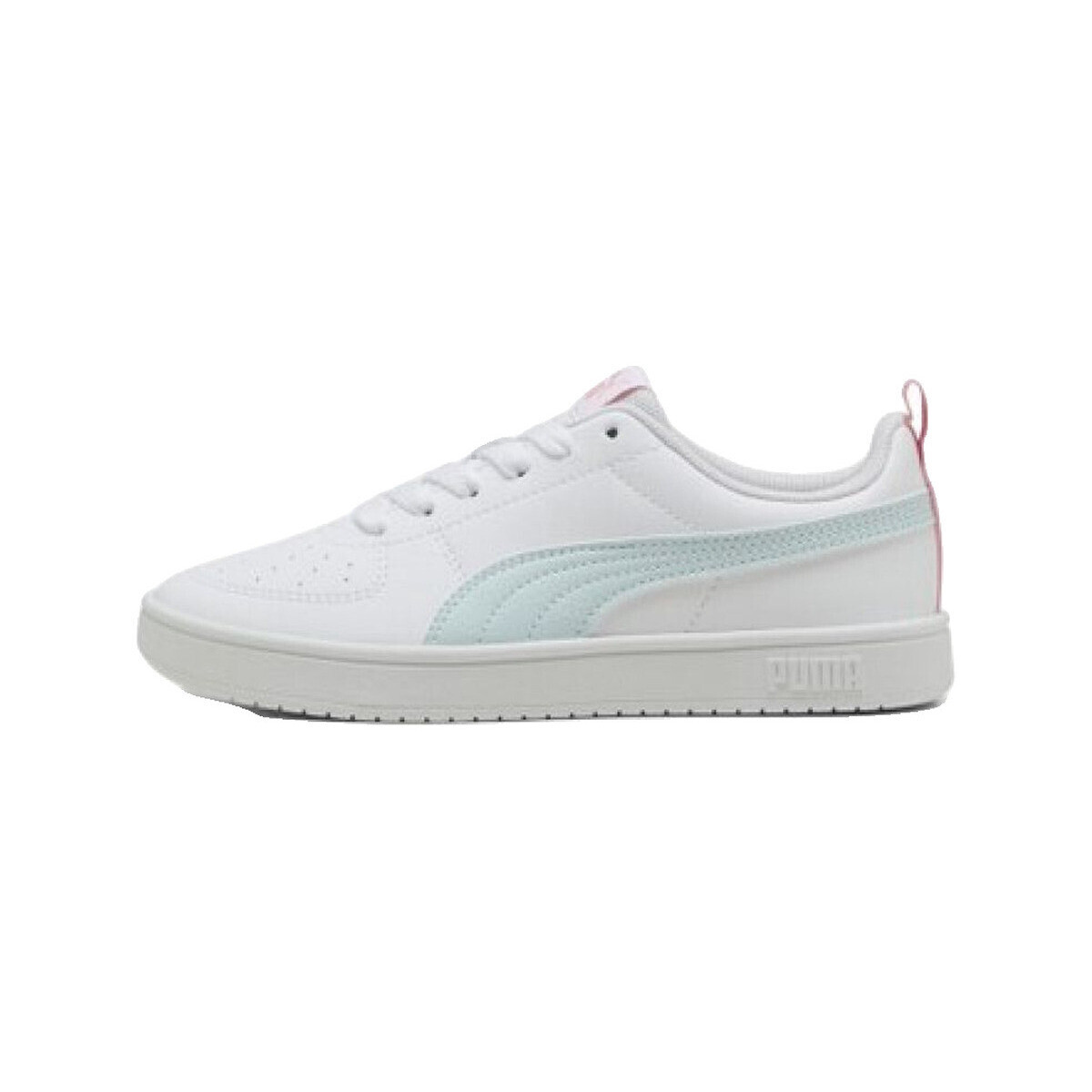 Puma  Baskets  rickie jr 384311 cuir éco  Bílá