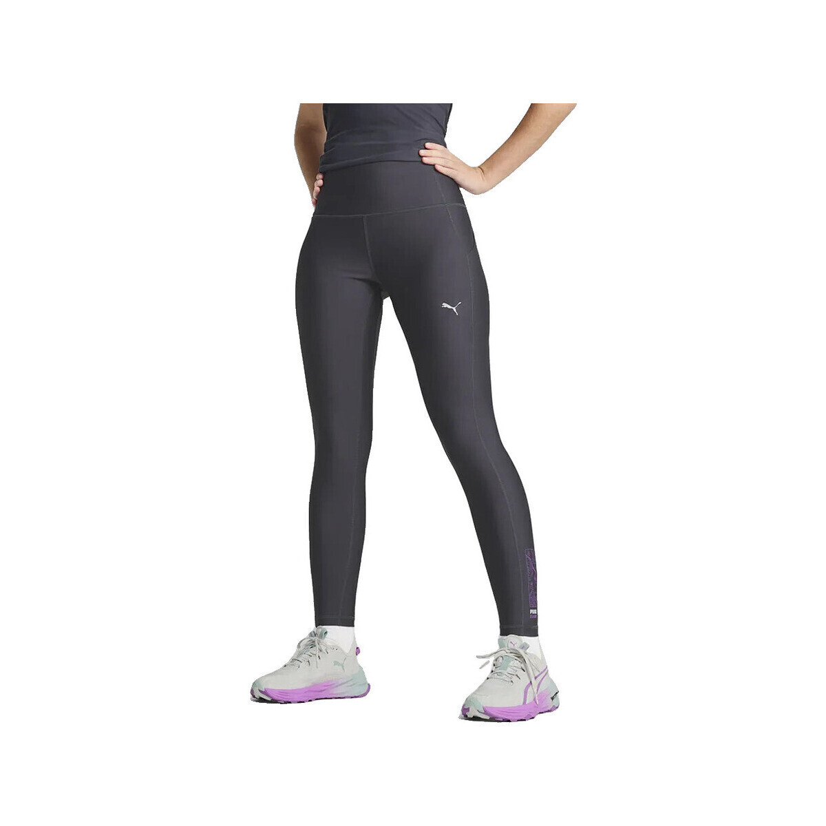 Puma  Leggings  Seasons Trail Fl gris taille haute  Šedá