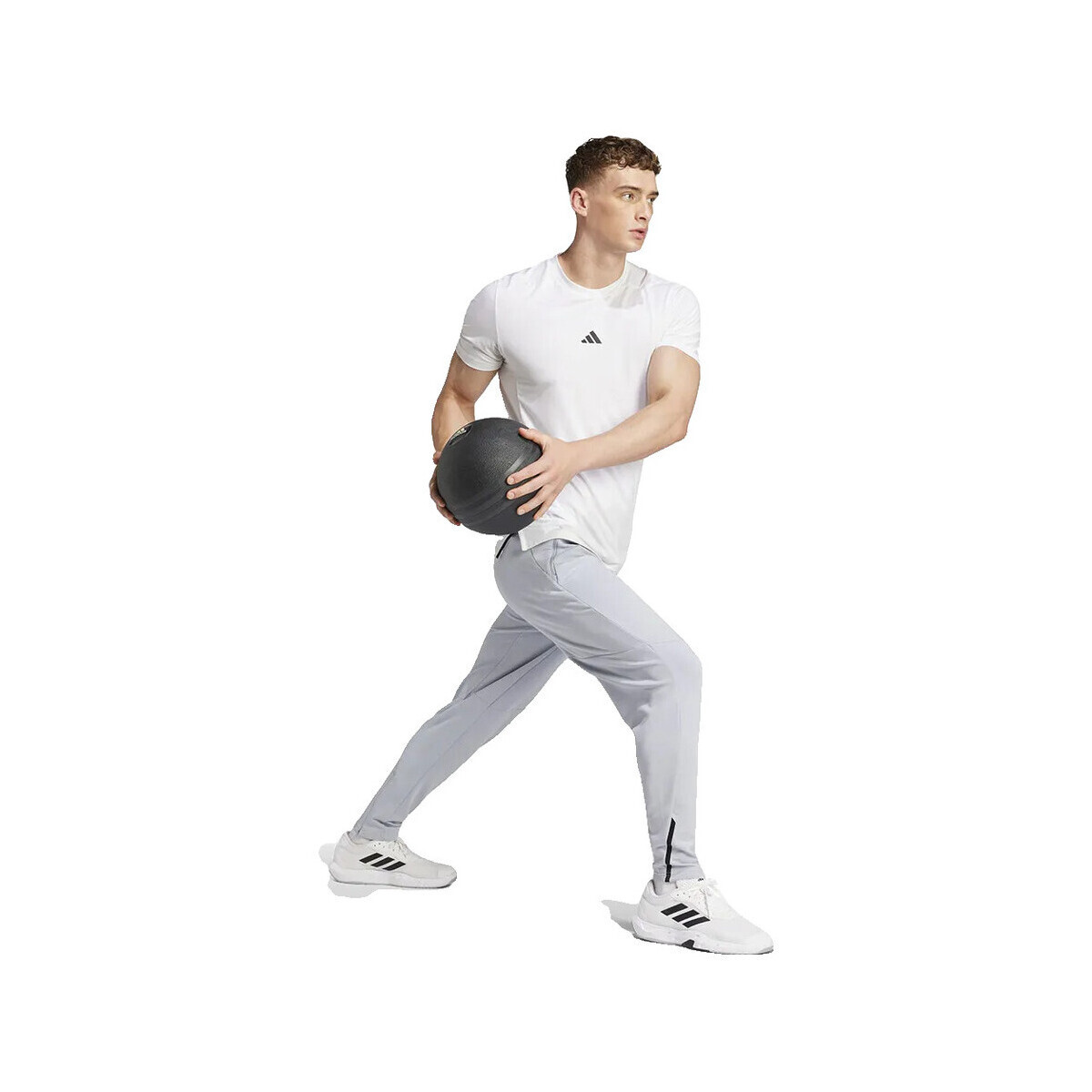adidas  Pantalons  GH_NA gris  Šedá