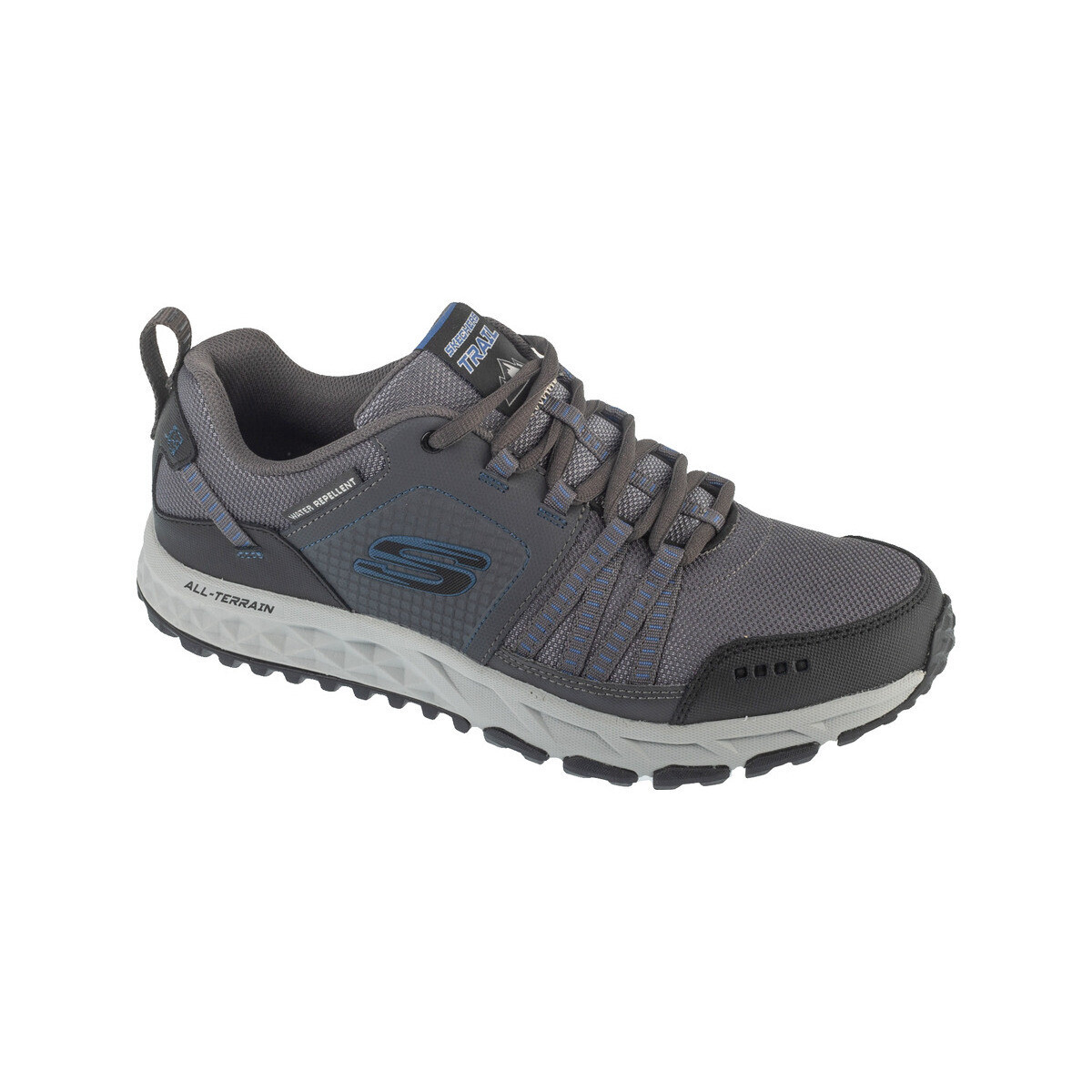 Skechers  Baskets  escape plan cuir  Šedá