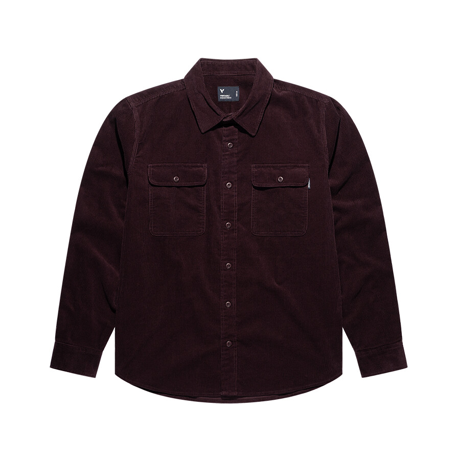 Košile Vintage Industries Brix - burgundy, XL