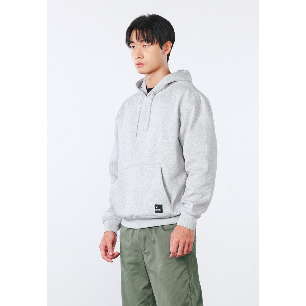 Mikina Vintage Industries Alta Hooded - světle šedá, M