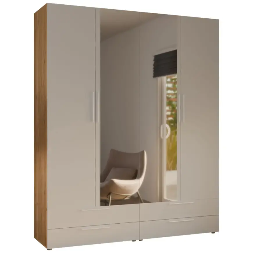 Šatní skříň Moduklix set 20 bílý/ Dub Mauvella