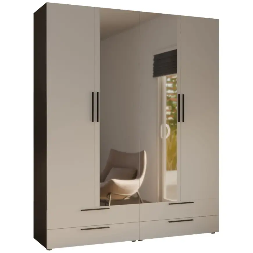Šatní skříň Moduklix set 21 bílý/ Dub Cabezone