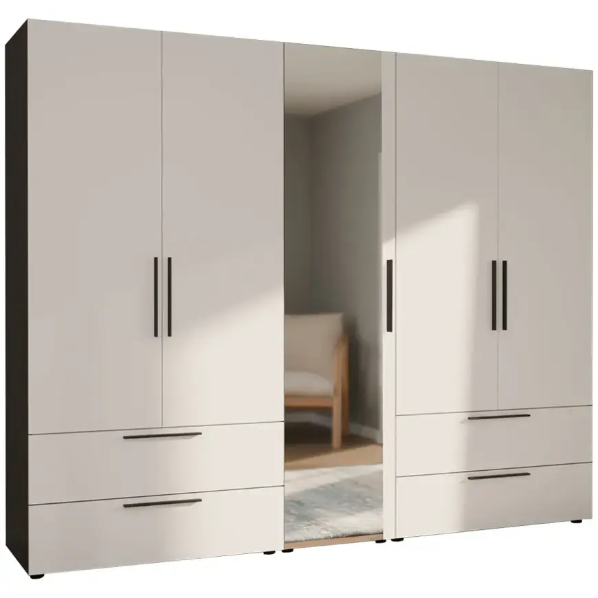 Šatní skříň Moduklix set 25 bílý/Dub Cabezone