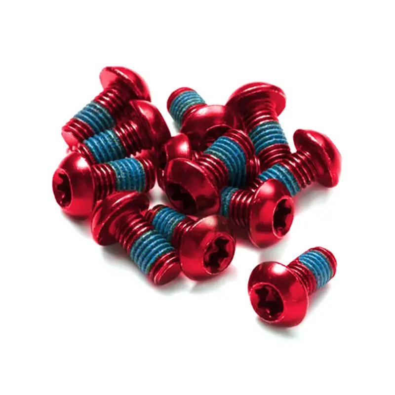 Reverse Šrouby na kotouče Steel M5 x 10 mm, Torx 25, 12 ks červené
