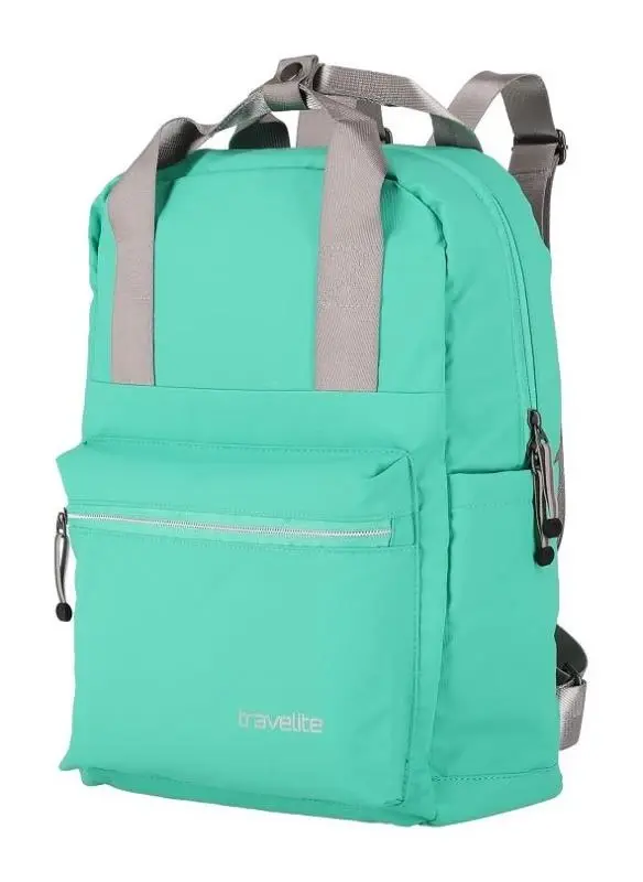 Travelite Basics Canvas Backpack zelený městský batoh