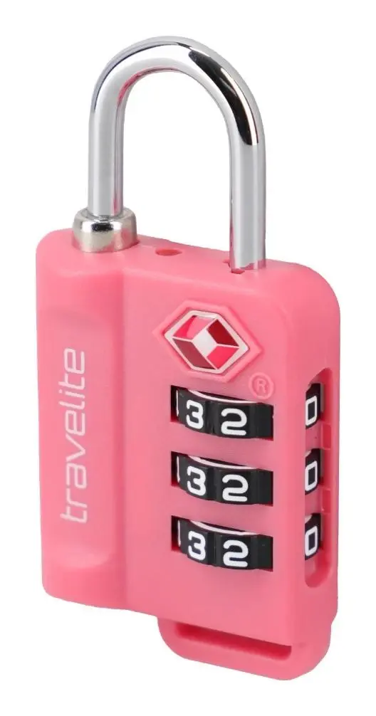 Travelite TSA Padlock růžový visací zámek