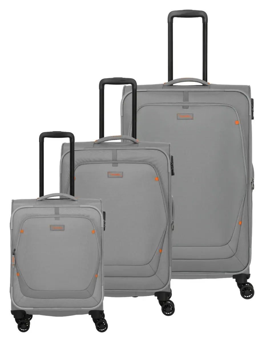 Travelite Umbria S, M, L šedá sada kufrů