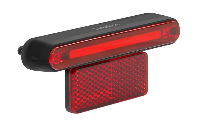 Union Stopline černé zadní světlo na nosič k elektrokolu s brzdovým světlem
