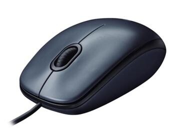 myš Logitech M100 optická, šedá, USB