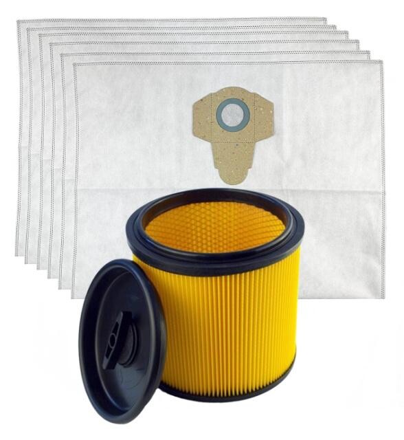 AllBag Sáčky textilní 30L a filtr s víkem pro PARKSIDE PNTS 1400,1500 6+1ks sada