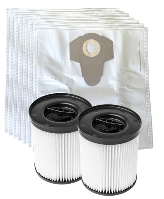 Filtry pro PARKSIDE PWD 30, PWD 25, PNTS 1400 H4 a sáčky textilní 41x40cm 2+7ks
