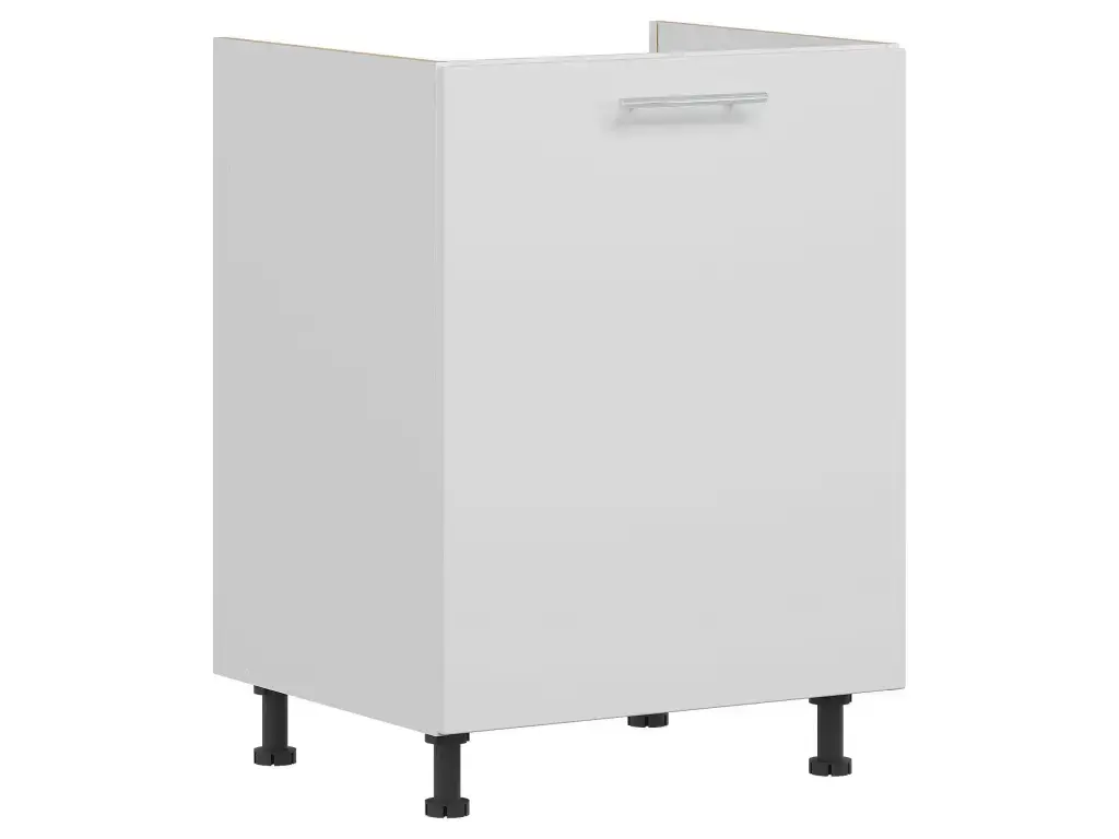 COLBY, dolní dřezová skříňka D60Z, bílý lesk