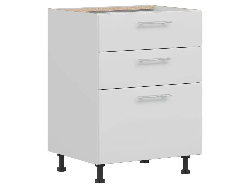 COLBY, dolní skříňka D60S3, bílý lesk