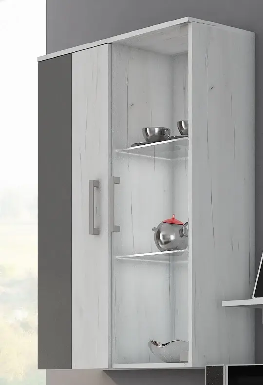 Závěsná skříňka MANGONA, craft bílý/grafit