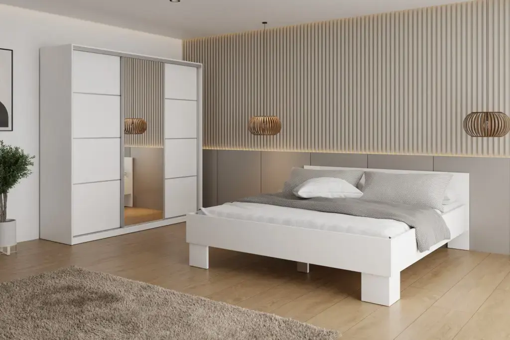 Ložnice NEJBY BARNABA 200, bílá DOPRODEJ