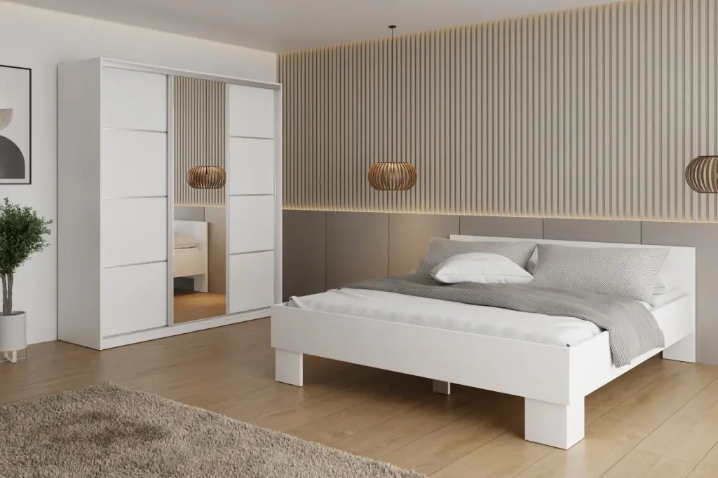 Ložnice NEJBY BARNABA 180, bílá DOPRODEJ