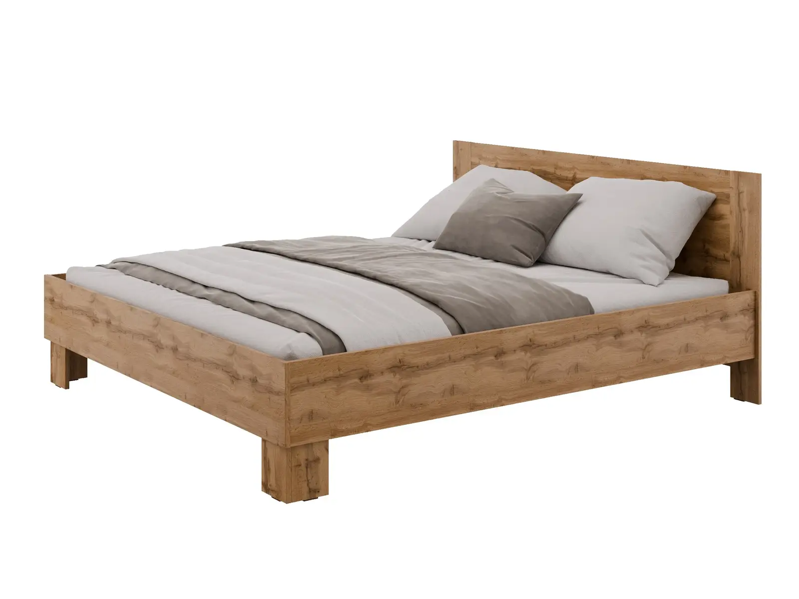 Postel s vyšším čelem NEJBY BARNABA PREMIUM 180x200 cm, dub wotan