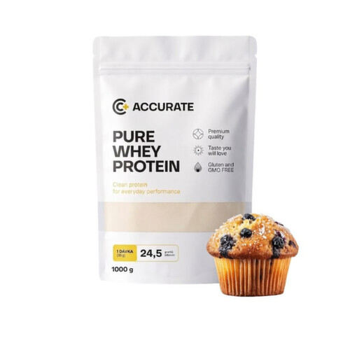 Accurate+ Pure Whey 1000 g blueberry muffin