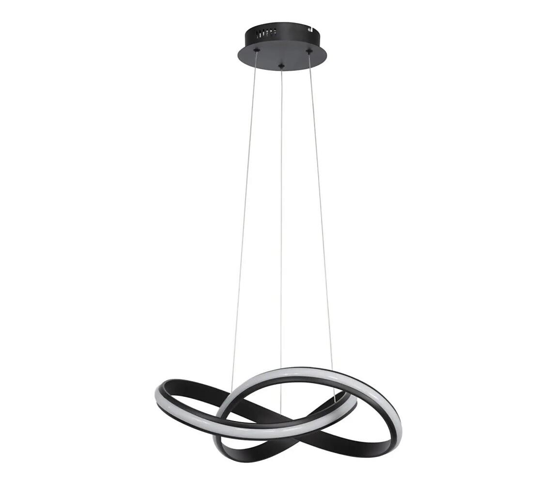 LED Stmívatelný lustr na lanku SALO LED/28W/230V 3000K černá 6823-102