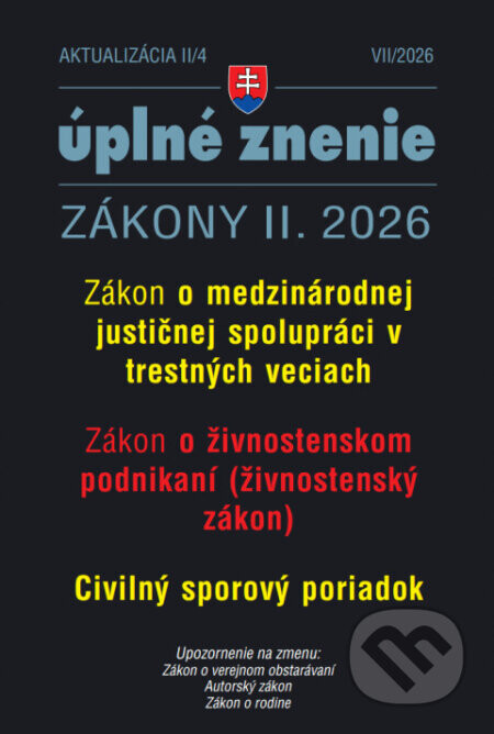 Aktualizácia II/4 / 2026 - Trestné právo a Civilné spory