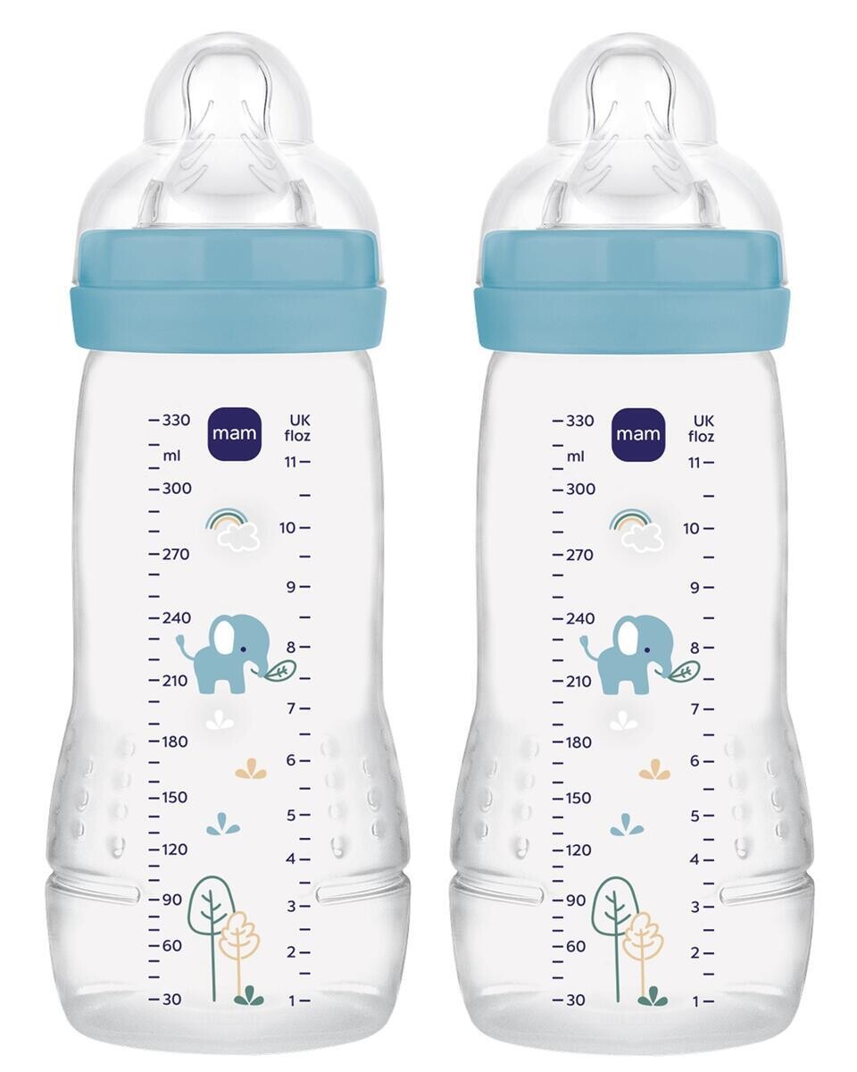 MAM LAHEV BABY BOTTLE 330ml, dbl pack modrá