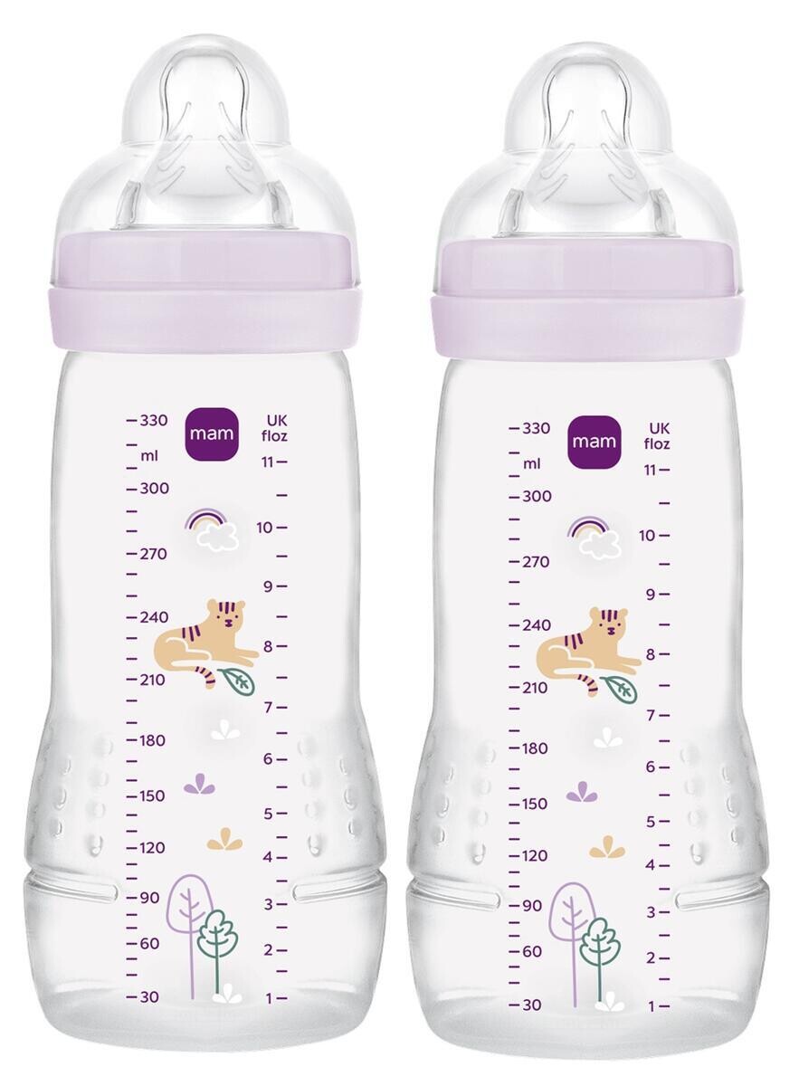 MAM LAHEV BABY BOTTLE 330ml, dbl pack fialová